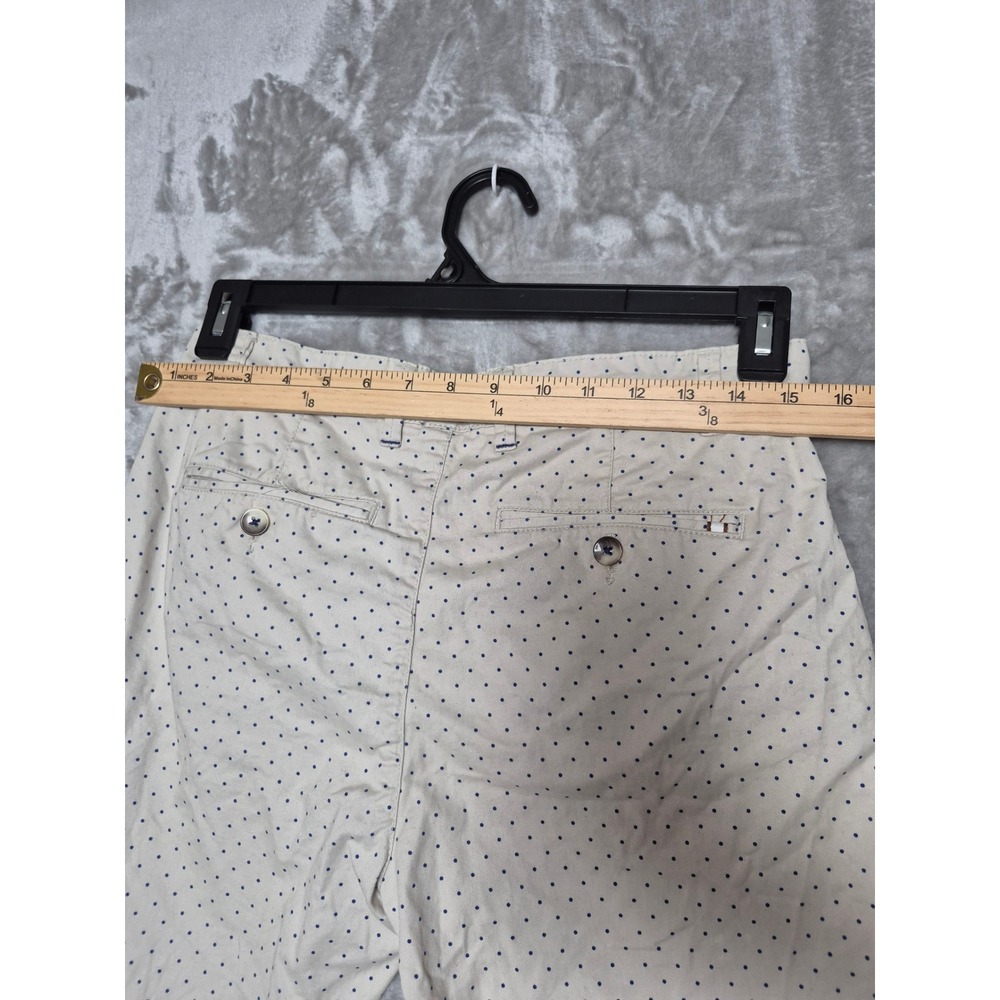 Denim & Flower Ricky Singh Mens Polka Dot Chino Shorts Beige Blue Size 29 - Picture 5 of 8
